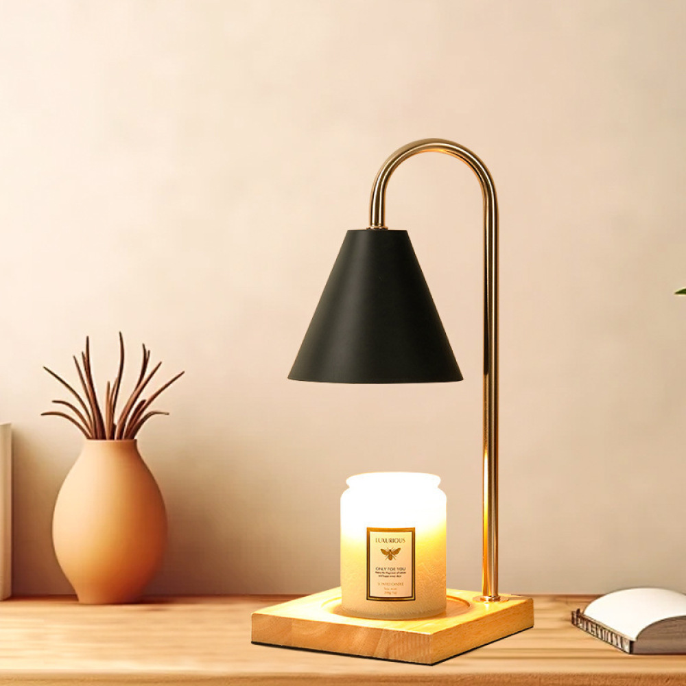 Home Fragrance Lamp - Modern Candle Warmer Lamp Wood Aroma