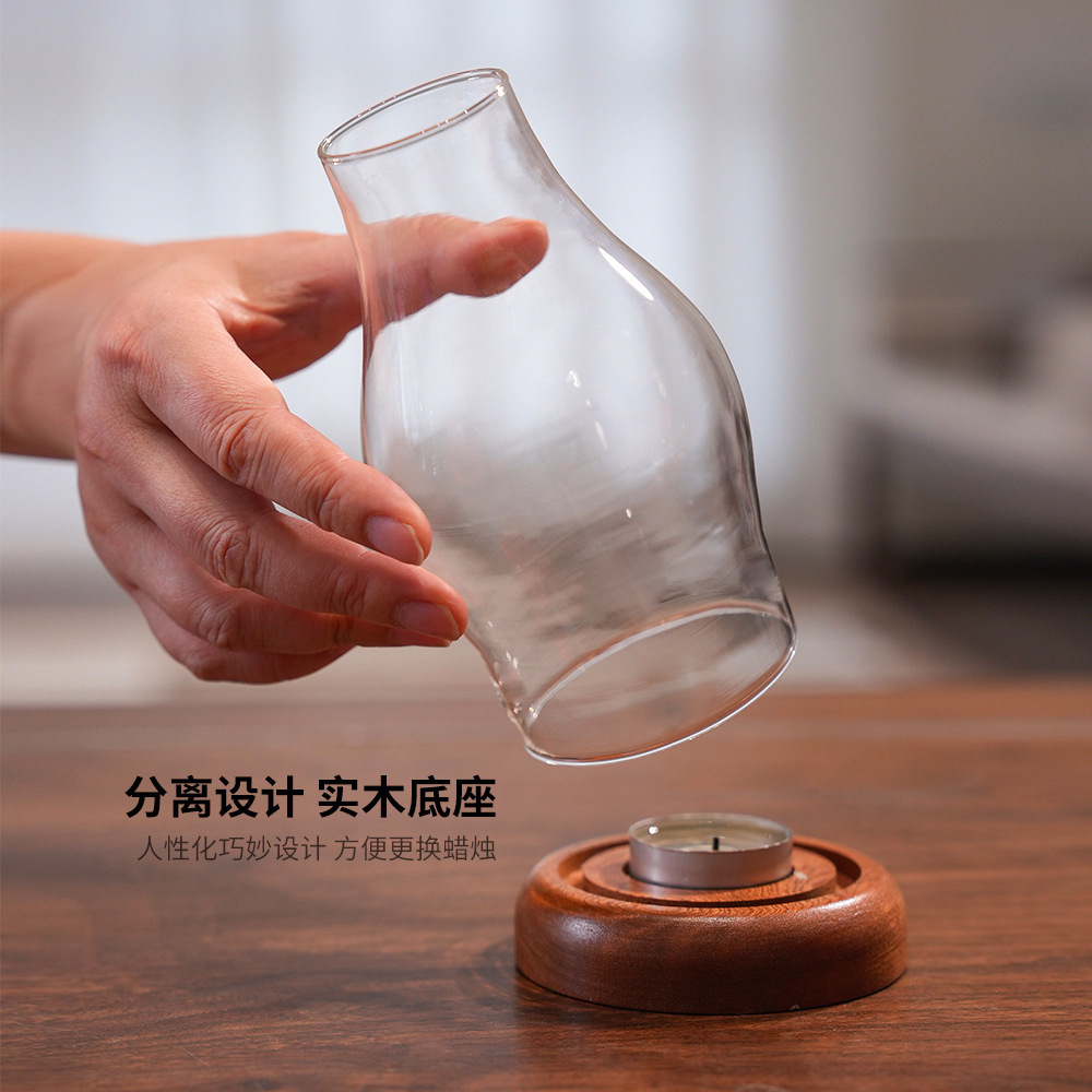 Transparent Glass Candle Holde - Home Fragrance Lamp review and price