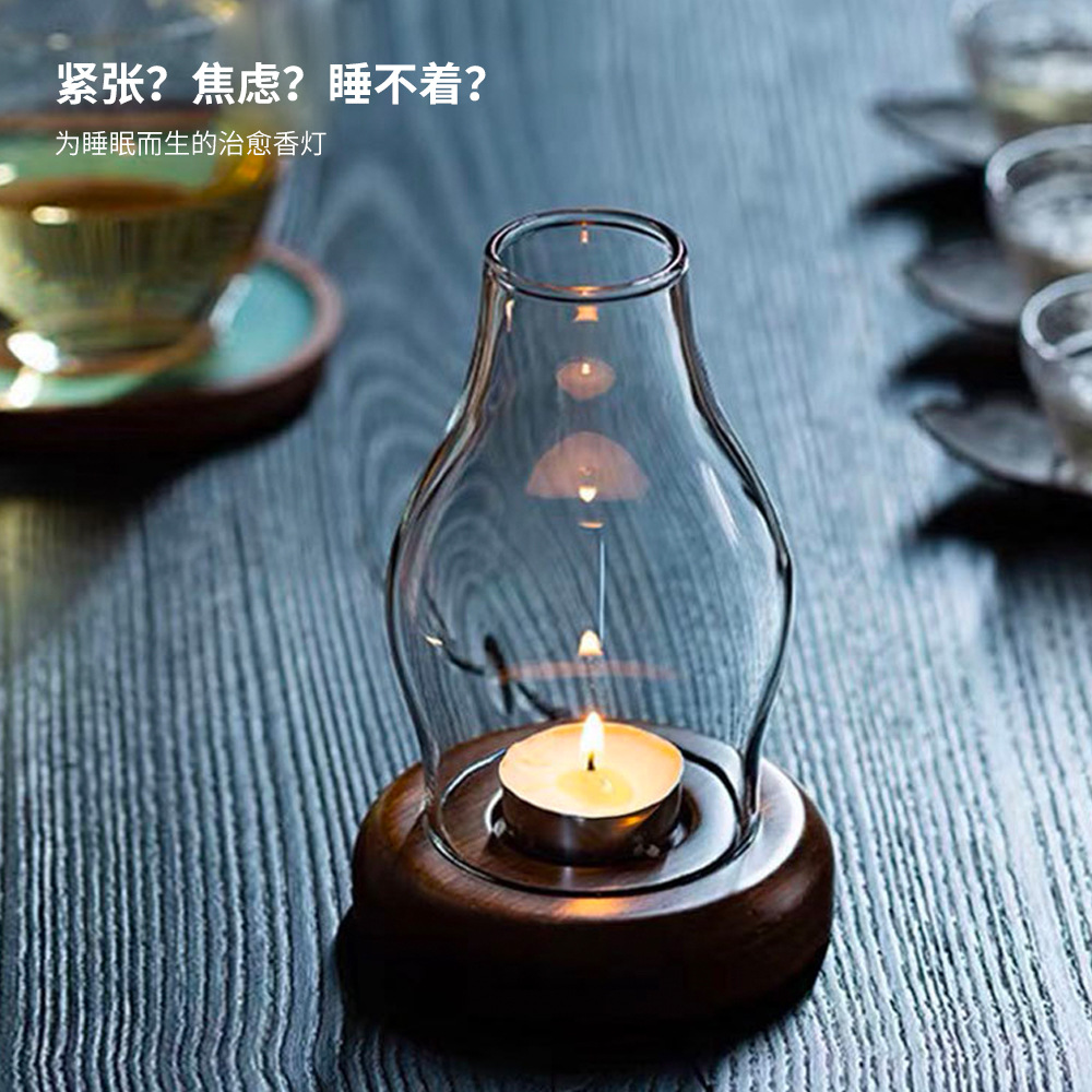 Transparent Glass Candle Holde - Home Fragrance Lamp review and price