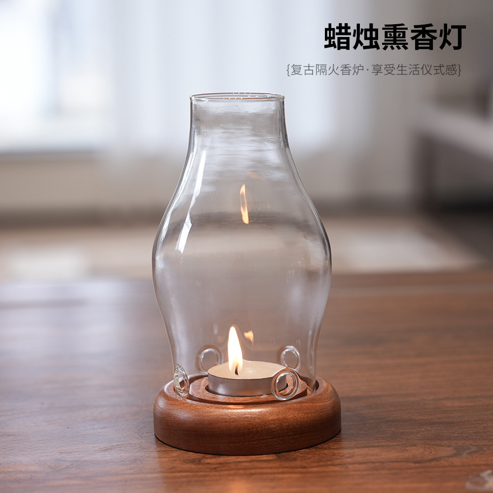 Transparent Glass Candle Holde - Home Fragrance Lamp review and price