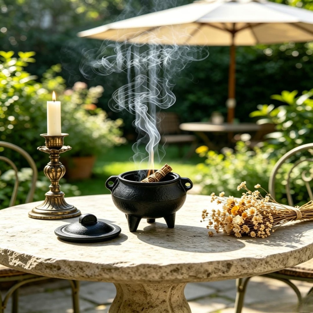 Mini Cast Iron Cauldron Incens - Home Fragrance Miniso review and price