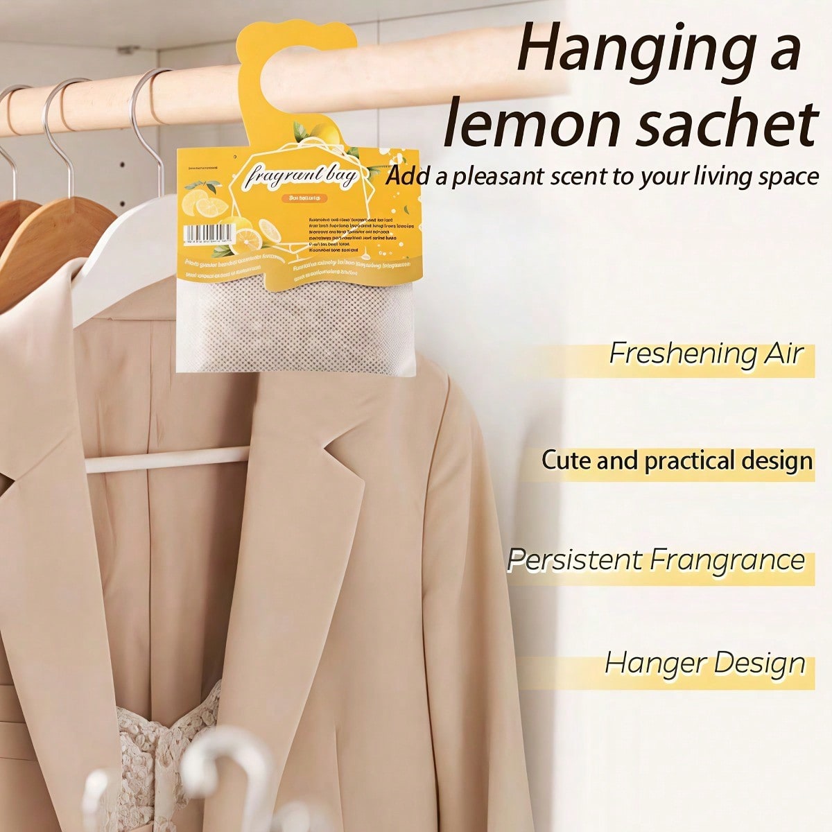 Hanging Lemon Scented Sachets, - Home Fragrance M&S Disinfectant Hack review and price