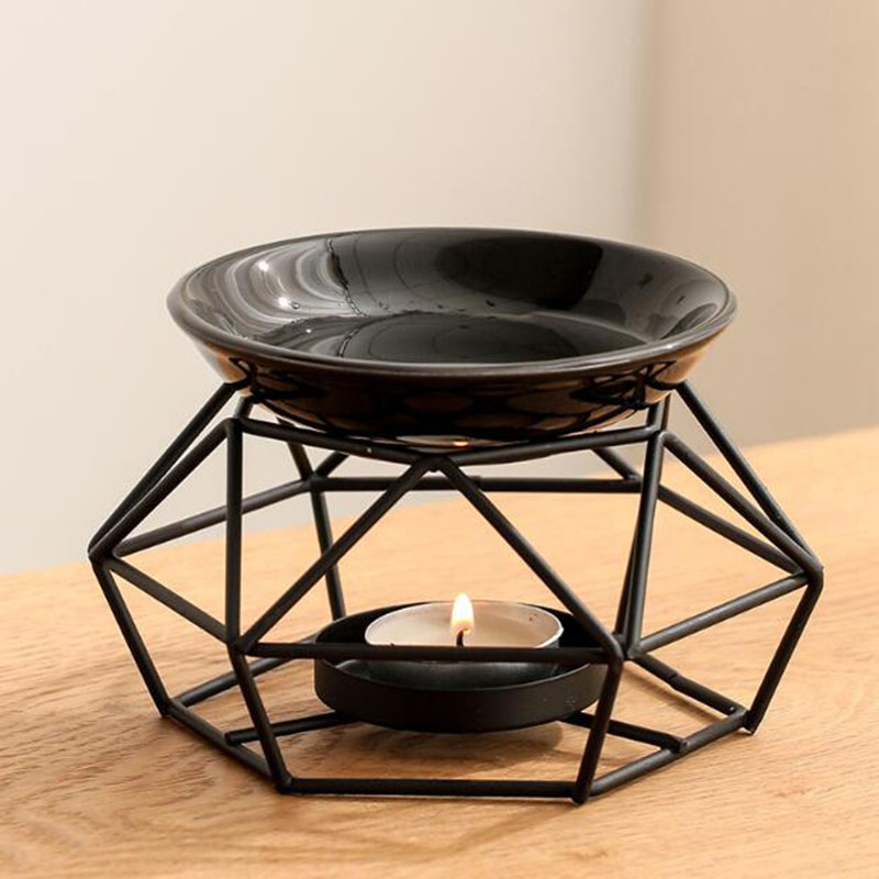 Ceramic Bowl Iron Rack Black C - Home Fragrance Lamp review and price